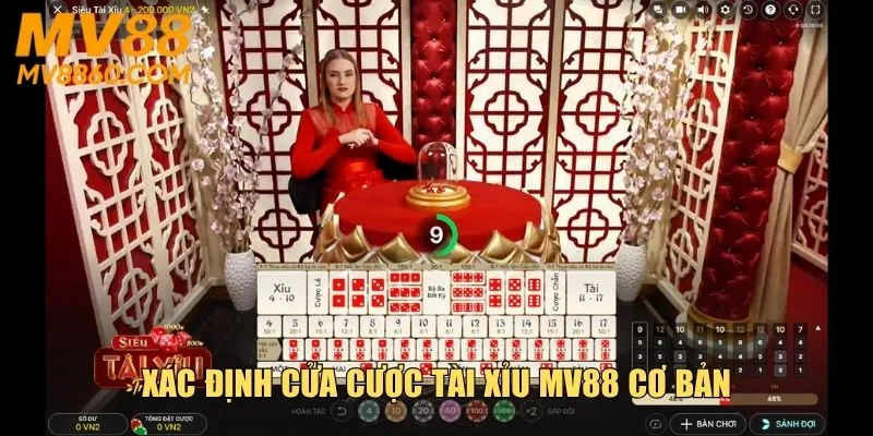Xác định cửa cược Tài Xỉu MV88 cơ bản